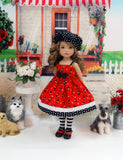 Toy Poodle - dress, hat, tights & shoes for Little Darling Doll or 33cm BJD