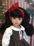 Traditional Christmas - dress, tights & shoes for Little Darling Doll or 33cm BJD