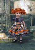 Trick or Treat - dress, apron, socks & shoes for Little Darling Doll or 33cm BJD