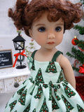 Trim the Tree - dress, tights & shoes for Little Darling Doll or 33cm BJD