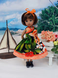 Tropical Paradise - dress & sandals for Little Darling Doll or 33cm BJD