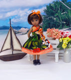 Tropical Paradise - dress & sandals for Little Darling Doll or 33cm BJD