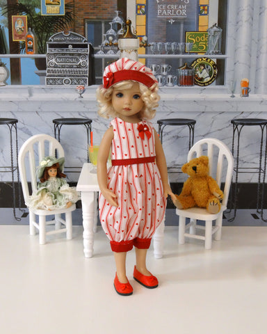 True Heart - romper, hat & shoes for Little Darling Doll
