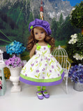 Tulip Festival - dress, hat, tights & shoes for Little Darling Doll or 33cm BJD