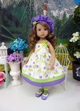Tulip Festival - dress, hat, tights & shoes for Little Darling Doll or 33cm BJD