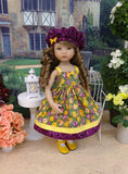 Tulip Jubilee - dress, jacket, beret, tights & shoes for Little Darling Doll or 33cm BJD