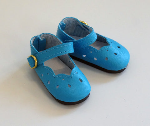 Scallop Mary Jane Shoes - Turquoise