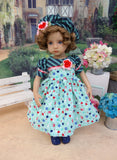 Tutti Floral - dress, beret, tights & shoes for Little Darling Doll or other 33cm BJD
