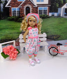 Twitterpated - romper, kerchief, socks & shoes for Little Darling Doll