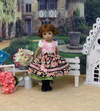 Tyrol Garden - dirndl ensemble with tights & boots for Little Darling Doll or 33cm BJD