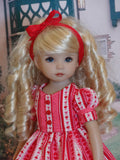 Valentine Heart - dress, tights & shoes for Little Darling Doll