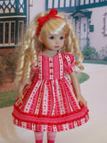Valentine Heart - dress, tights & shoes for Little Darling Doll