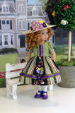 Valley Vineyard - dress, hat, tights & shoes for Little Darling Doll
