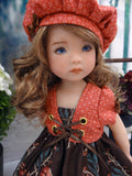 Vintage Floral - dress, jacket, hat, socks & shoes for Little Darling Doll or 33cm BJD