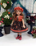 Vintage Floral - dress, jacket, hat, socks & shoes for Little Darling Doll or 33cm BJD