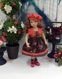 Vintage Floral - dress, jacket, hat, socks & shoes for Little Darling Doll or 33cm BJD