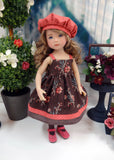 Vintage Floral - dress, jacket, hat, socks & shoes for Little Darling Doll or 33cm BJD