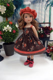 Vintage Floral - dress, jacket, hat, socks & shoes for Little Darling Doll or 33cm BJD