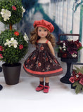 Vintage Floral - dress, jacket, hat, socks & shoes for Little Darling Doll or 33cm BJD
