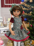 Vintage Holly - dress, tights & shoes for Little Darling Doll or 33cm BJD