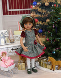 Vintage Holly - dress, tights & shoes for Little Darling Doll or 33cm BJD