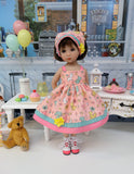 Vintage Playtime - dress, kerchief, socks & shoes for Little Darling Doll or 33cm BJD