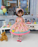 Vintage Playtime - dress, kerchief, socks & shoes for Little Darling Doll or 33cm BJD