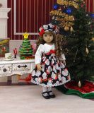 Waiting for Santa - dress, hat, tights & shoes for Little Darling Doll or 33cm BJD