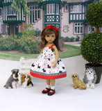 Walk the Dog - dress, socks & shoes for Little Darling Doll or 33cm BJD