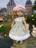 Wee Garden Bunny - dress, hat, tights & shoes for Little Darling Doll or 33cm BJD