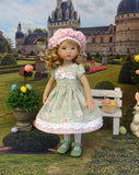 Wee Garden Bunny - dress, hat, tights & shoes for Little Darling Doll or 33cm BJD