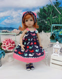 Wee Whale - dress, kerchief & sandals for Little Darling Doll or 33cm BJD