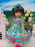 Whimsical Meadow - dress, tights & shoes for Little Darling Doll
