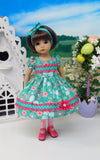Whimsical Meadow - dress, tights & shoes for Little Darling Doll
