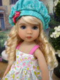 Whimsical Paisley - dress, jacket, beret, tights & shoes for Little Darling Doll or 33cm BJD
