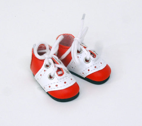 Saddle Shoes - White & Red