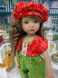 Wild Cherry - romper, jacket, hat, socks & shoes for Little Darling Doll or 33cm BJD