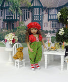 Wild Cherry - romper, jacket, hat, socks & shoes for Little Darling Doll or 33cm BJD