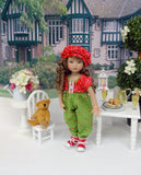 Wild Cherry - romper, jacket, hat, socks & shoes for Little Darling Doll or 33cm BJD