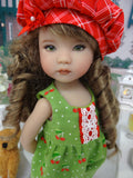 Wild Cherry - romper, jacket, hat, socks & shoes for Little Darling Doll or 33cm BJD