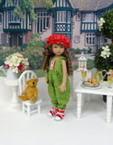 Wild Cherry - romper, jacket, hat, socks & shoes for Little Darling Doll or 33cm BJD