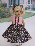Wildflowers in Pink - dress, kerchief & sandals for Little Darling Doll