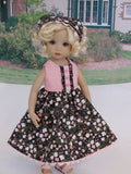 Wildflowers in Pink - dress, kerchief & sandals for Little Darling Doll