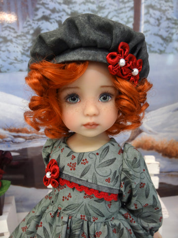Winter Bayberry - dress, hat, tights & shoes for Little Darling Doll or 33cm BJD