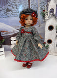 Winter Bayberry - dress, hat, tights & shoes for Little Darling Doll or 33cm BJD