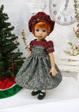 Winter Berries - dress, hat, tights & shoes for Little Darling Doll or 33cm BJD