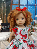 Winter Birds - dress, tights & shoes for Little Darling Doll or 33cm BJD