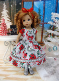 Winter Birds - dress, tights & shoes for Little Darling Doll or 33cm BJD