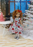 Winter Birds - dress, tights & shoes for Little Darling Doll or 33cm BJD