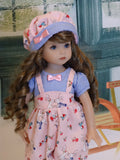 Winter Bunnies - romper, hat, tights & shoes for Little Darling Doll or 33cm BJD